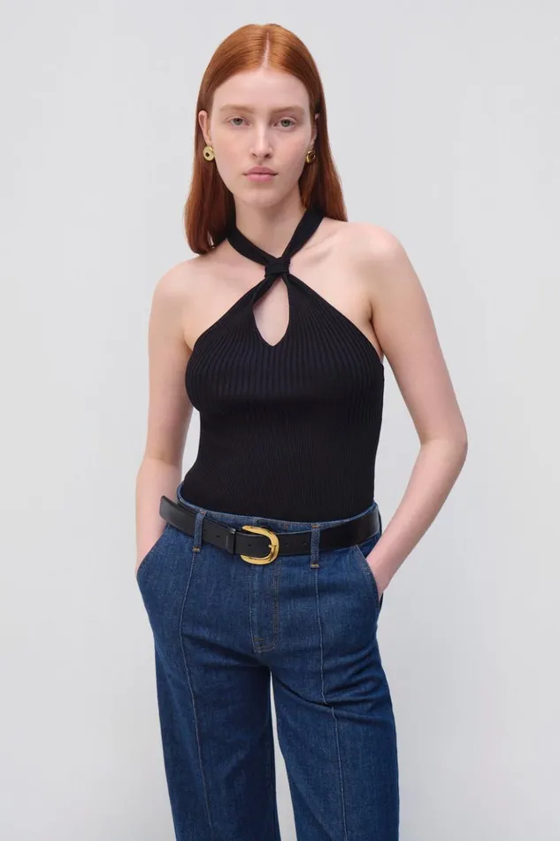 Women Andrea Top Black Jonathan Simkhai Knitwear