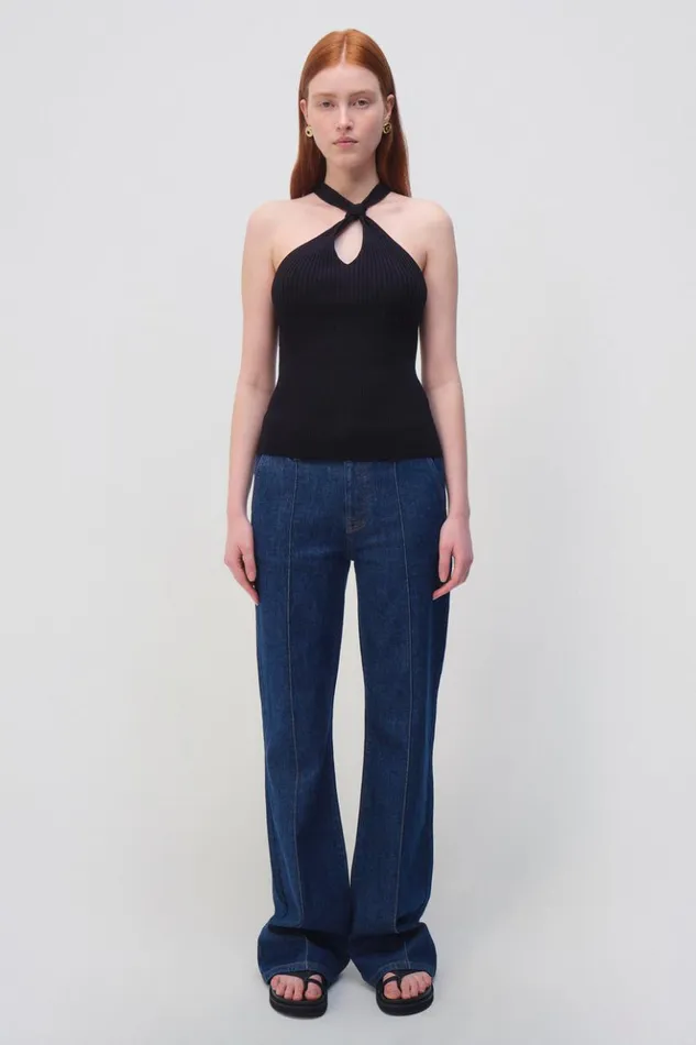 Women Andrea Top Black Jonathan Simkhai Knitwear