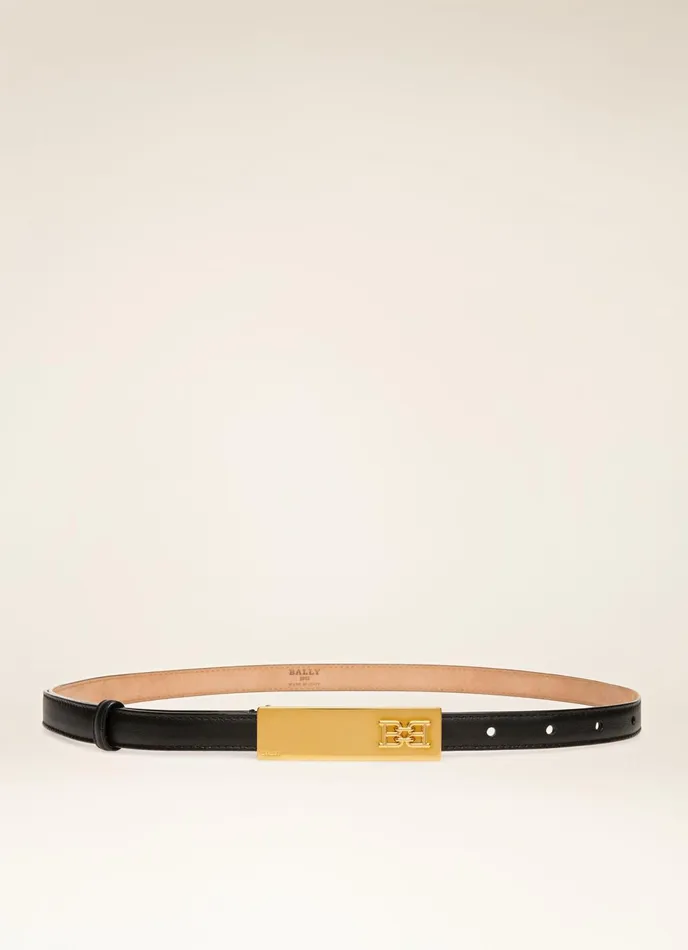 Women Bally Belts Blane 8211 Leather 15mm Belt In Black
