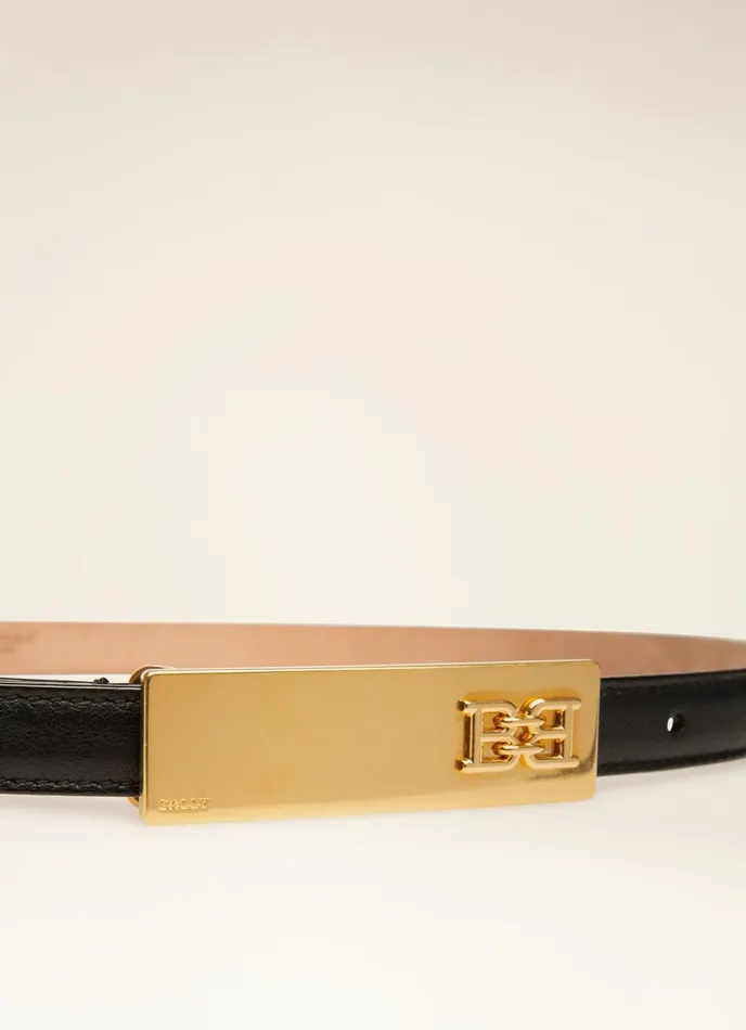 Women Bally Belts Blane 8211 Leather 15mm Belt In Black