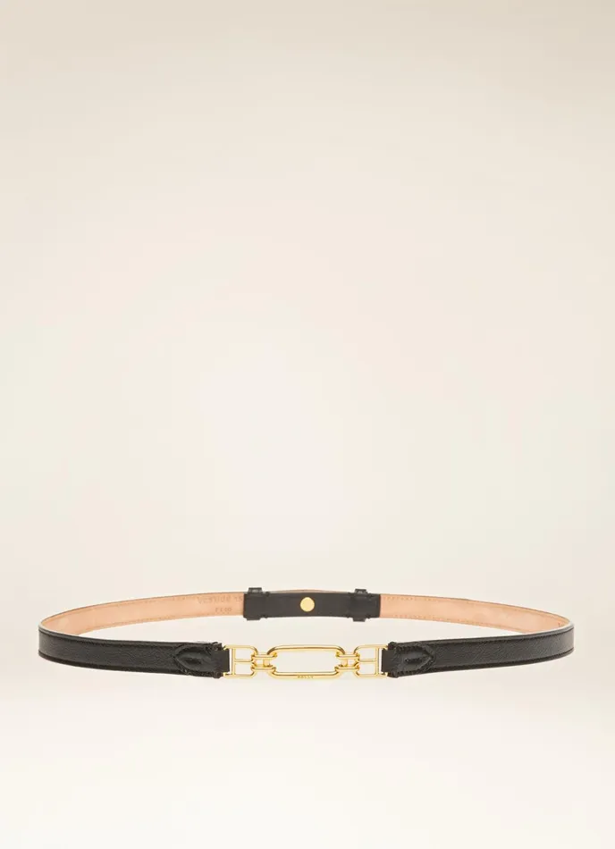 Women Bally Belts Vestige 8211 Leather 15mm Belt In Black