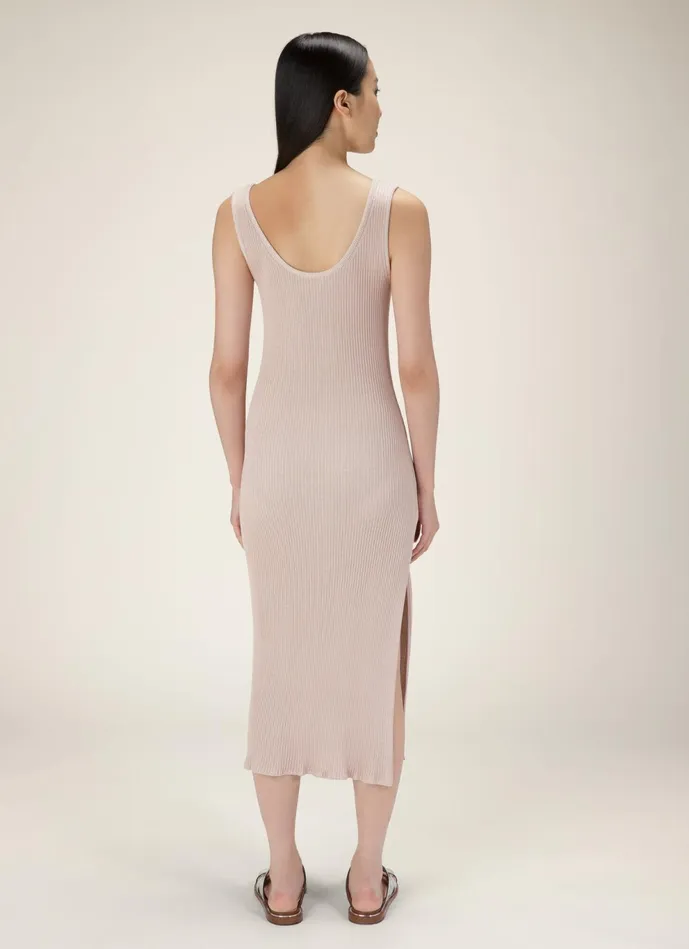 Women Bally Dresses And Skirts Knit Dress 8211 Silk and Cotton Dress In Pink and Bone