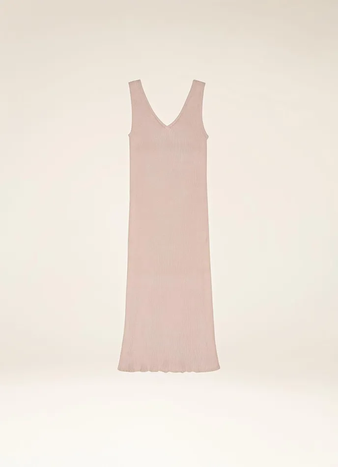 Women Bally Dresses And Skirts Knit Dress 8211 Silk and Cotton Dress In Pink and Bone