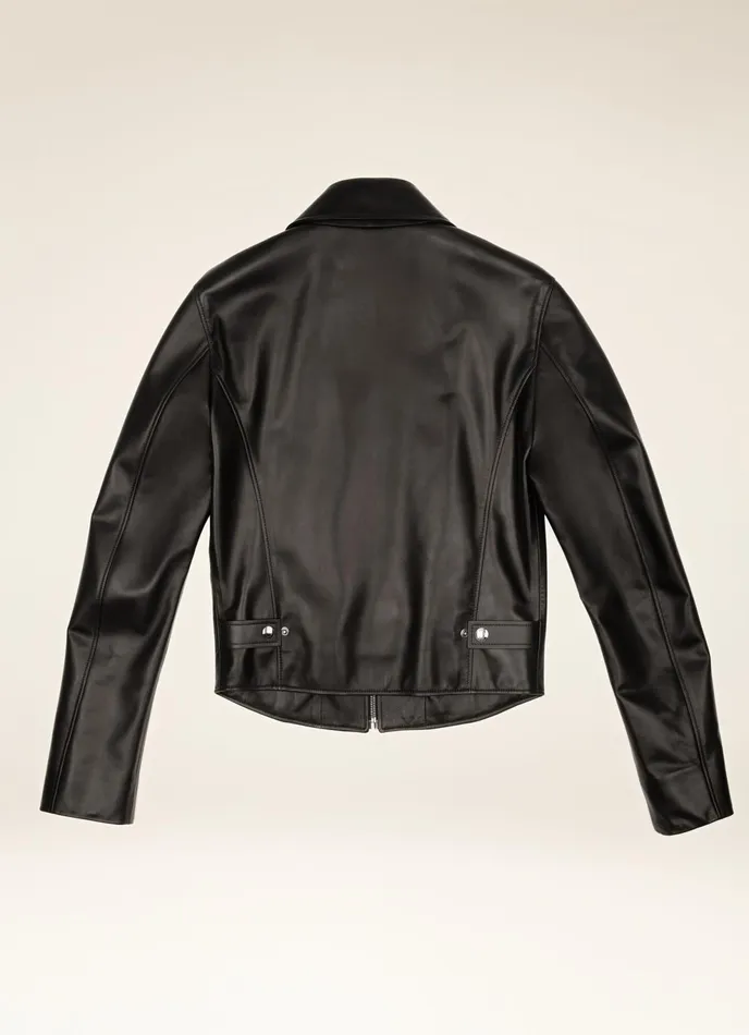 Women Bally Leather Classic Jacket 8211 Leather Outerwear In Black