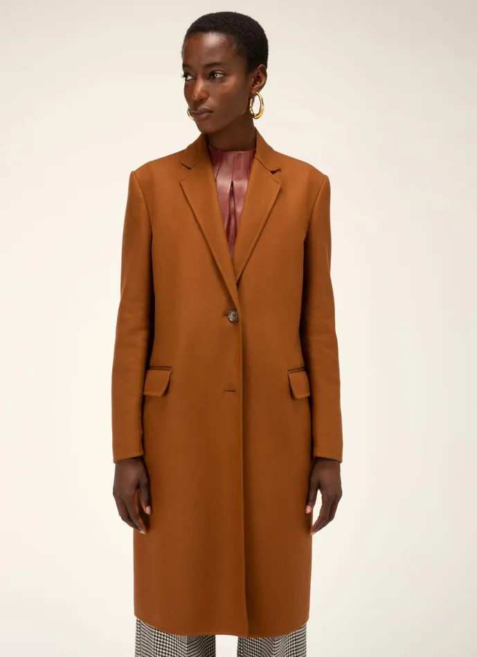 Women Bally Outerwear SingleBreasted Coat 8211 Virgin Wool Mix Outerwear In Brown Women Bally Outerwear SingleBreasted Coat 8211 Virgin Wool Mix Outerwear In Brown