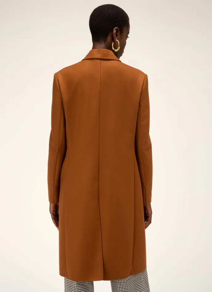 Women Bally Outerwear SingleBreasted Coat 8211 Virgin Wool Mix Outerwear In Brown