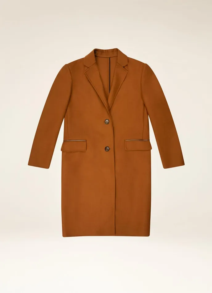 Women Bally Outerwear SingleBreasted Coat 8211 Virgin Wool Mix Outerwear In Brown