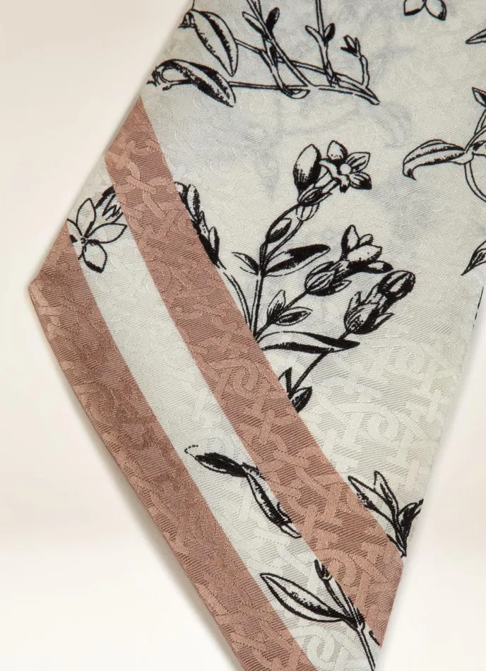 Women Bally Scarves Floral Bandeau 8211 Silk Scarf In Bone