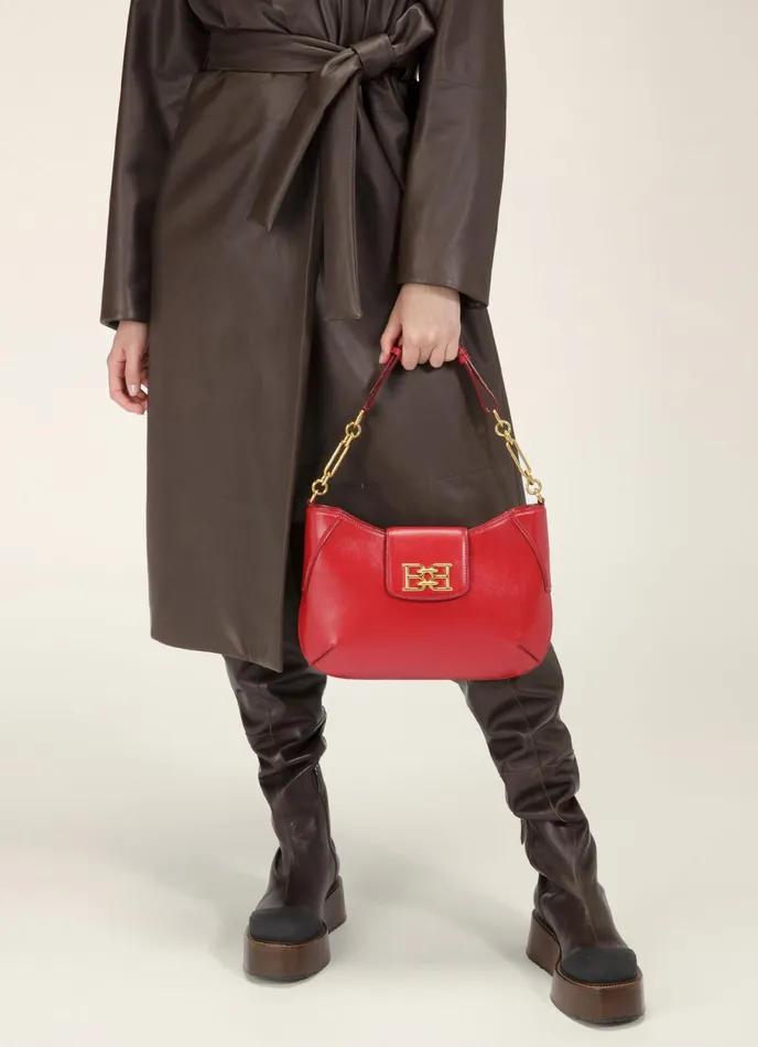 Women Bally Shoulder Bags Breanne 8211 Leather Shoulder Bag In Red