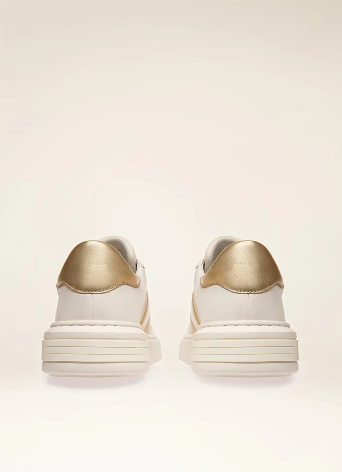 Women Bally Sneakers Mikki 8211 Leather Sneakers In White and Platinum