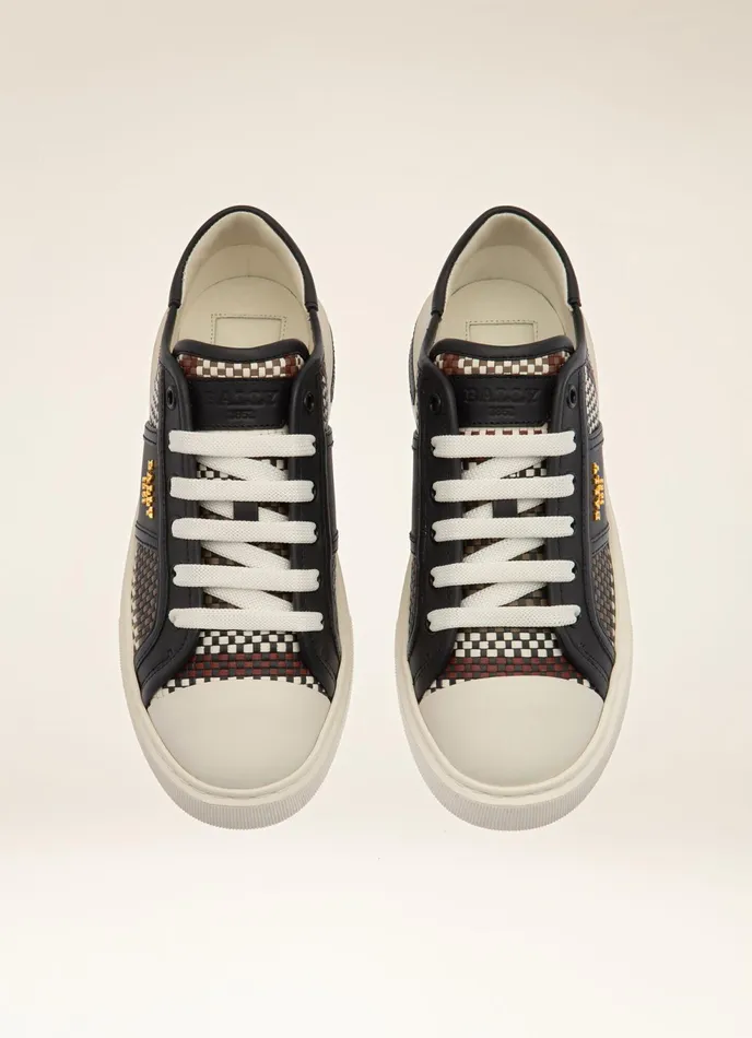 Women Bally Sneakers Myller 8211 Leather Sneakers In Taupe White and Navy