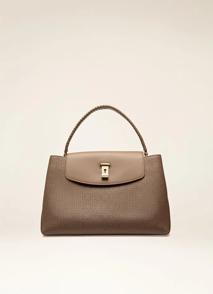 Women Bally Top Handle Bags Layka 8211 Leather Top Handle Bag In Taupe