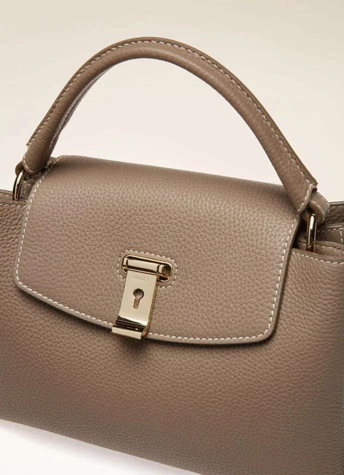 Women Bally Top Handle Bags Layka Small 8211 Leather Top Handle Bag In Brown
