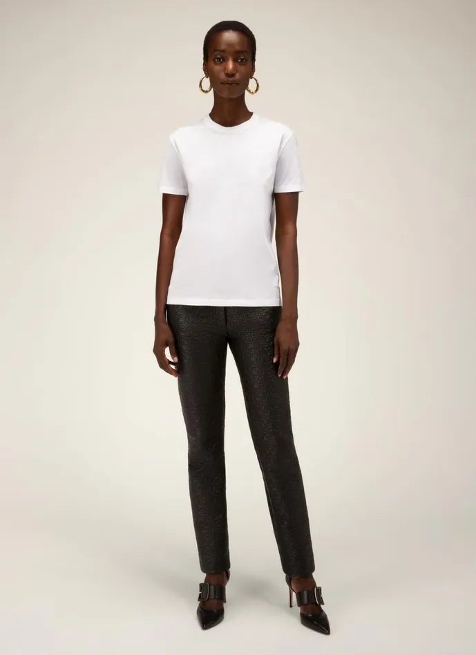 Women Bally Tops BChain TShirt 8211 Cotton Top In White
