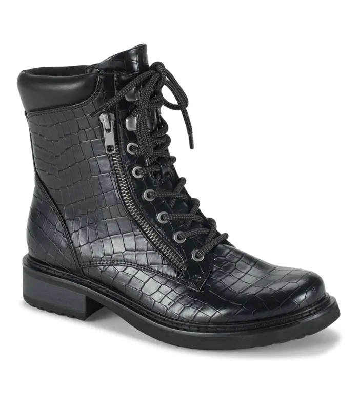 Women Baretraps Booties Holden Lace Up Bootie Black Croco