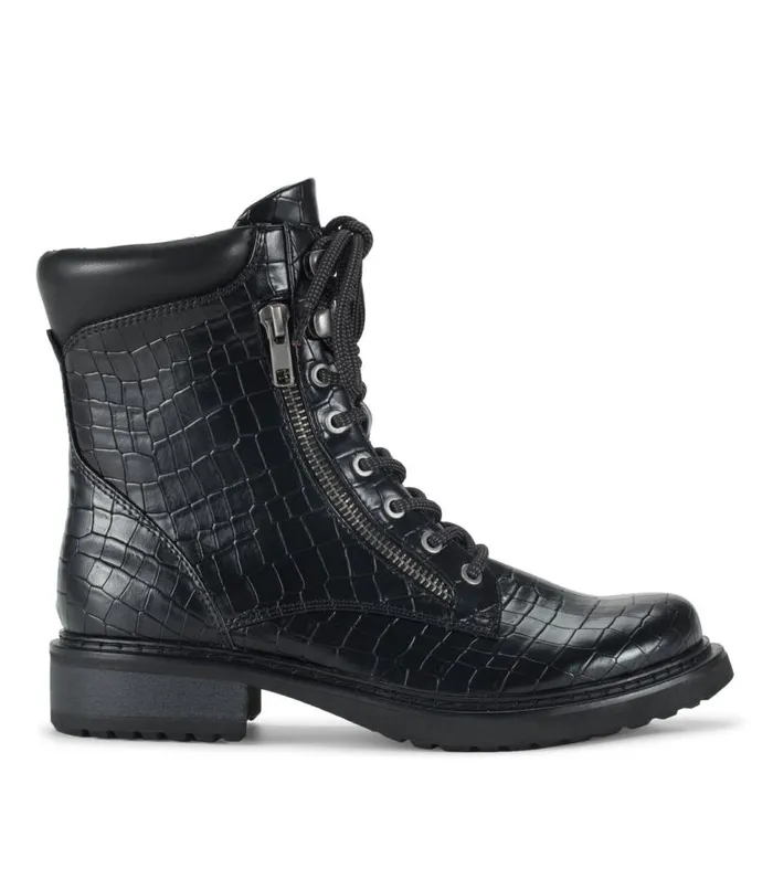 Women Baretraps Booties Holden Lace Up Bootie Black Croco Women Baretraps Booties Holden Lace Up Bootie Black Croco