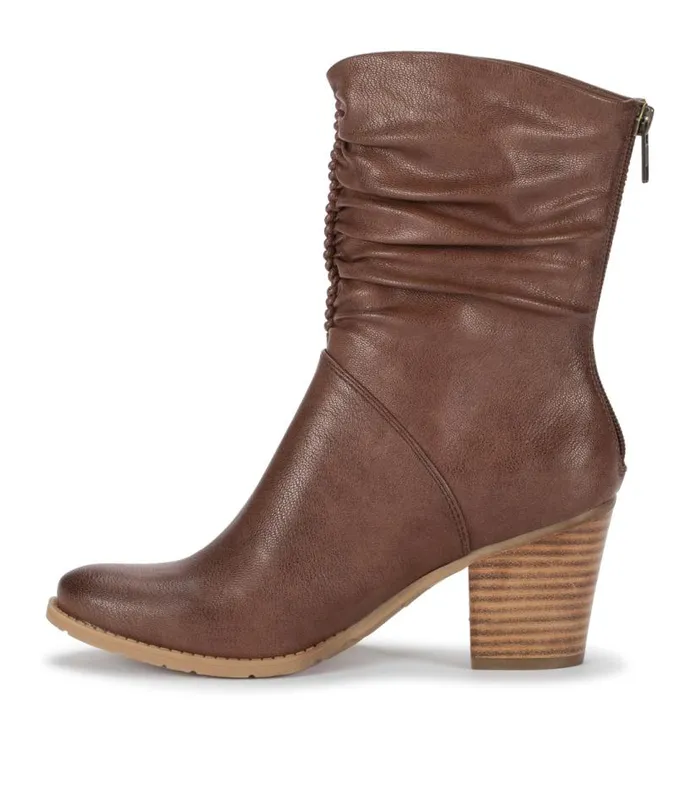 Women Baretraps Booties Leslie Block Heel Slouch Boot Brush Brown Women Baretraps Booties Leslie Block Heel Slouch Boot Brush Brown