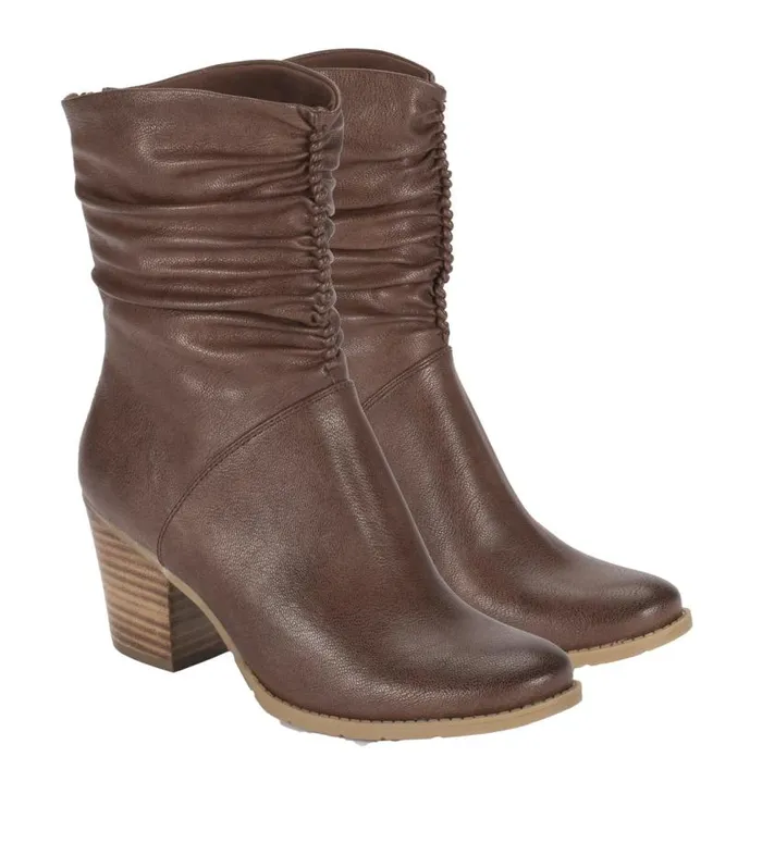 Women Baretraps Booties Leslie Block Heel Slouch Boot Brush Brown Women Baretraps Booties Leslie Block Heel Slouch Boot Brush Brown