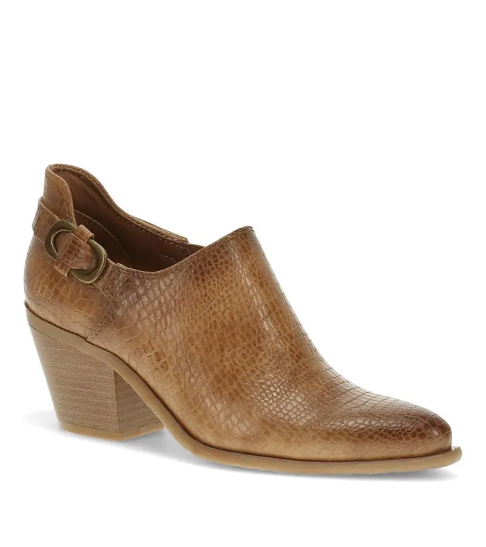 Women Baretraps Booties Yanah Block Heel Ankle Bootie Dark Almond