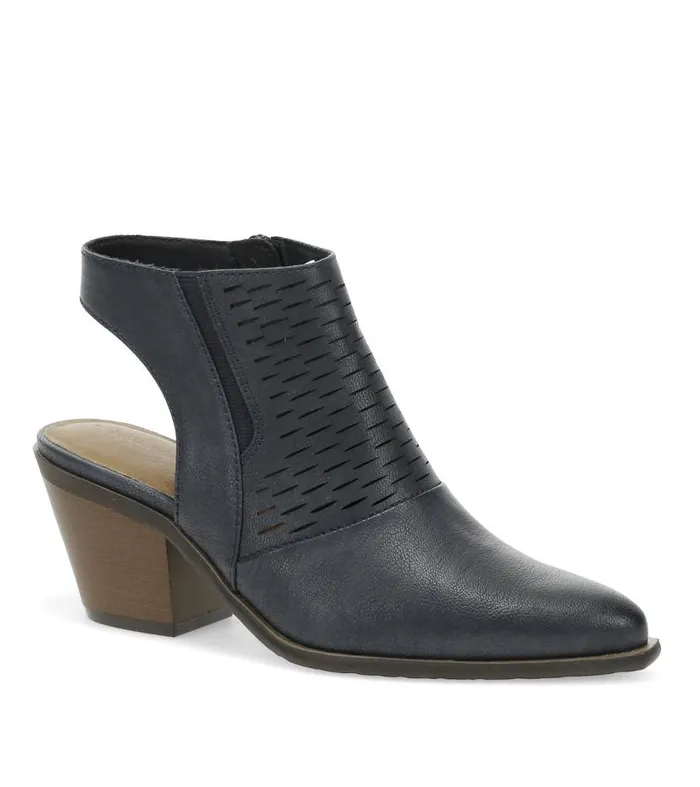 Women Baretraps Booties Yangley Block Heel Bootie Navy