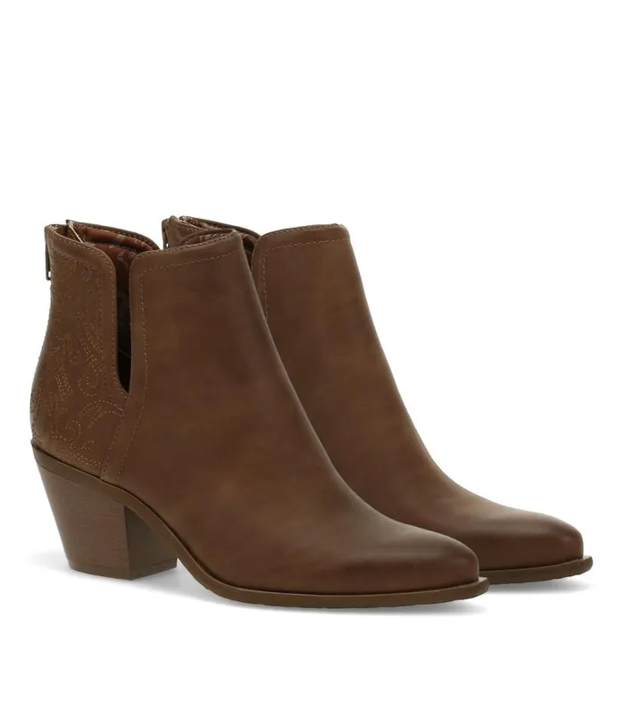 Women Baretraps Booties Yara Block Heel Bootie Coffee