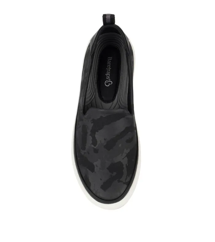 Women Baretraps Flats and Loafers Nevin Slip On Sneaker Black Camo Women Baretraps Flats and Loafers Nevin Slip On Sneaker Black Camo