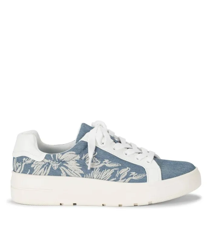 Women Baretraps Flats and Loafers Nishelle Lace Up Sneaker Light Bluewhite Flower Women Baretraps Flats and Loafers Nishelle Lace Up Sneaker Light Bluewhite Flower