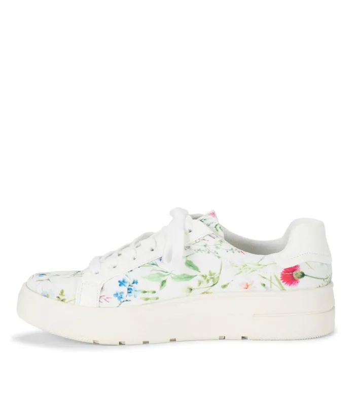 Women Baretraps Flats and Loafers Nishelle Lace Up Sneaker Whitemulti Flower Canvas Women Baretraps Flats and Loafers Nishelle Lace Up Sneaker Whitemulti Flower Canvas