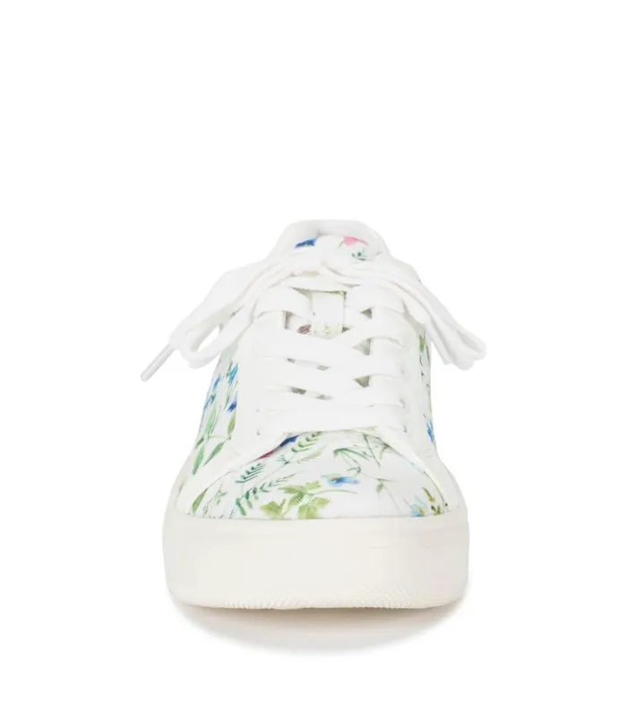 Women Baretraps Flats and Loafers Nishelle Lace Up Sneaker Whitemulti Flower Canvas Women Baretraps Flats and Loafers Nishelle Lace Up Sneaker Whitemulti Flower Canvas