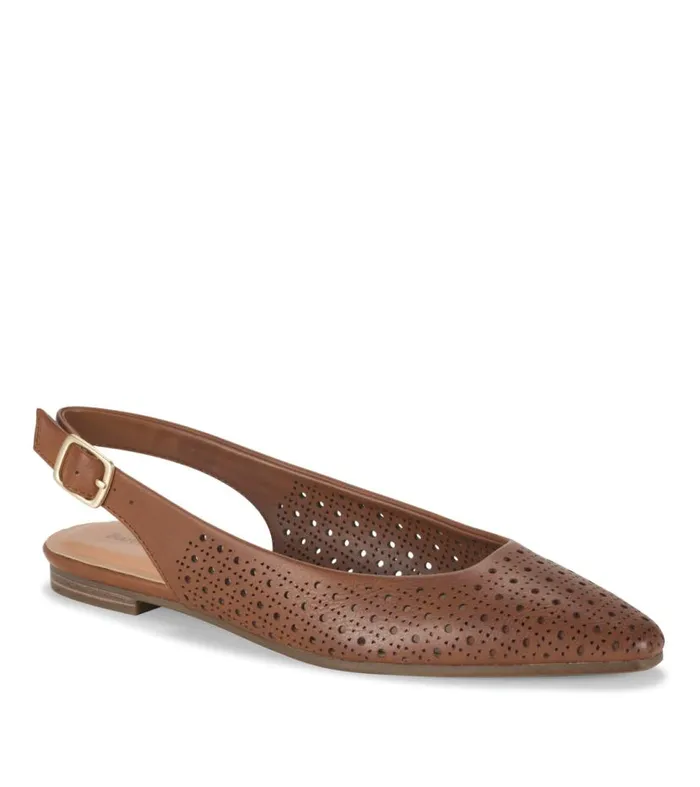 Women Baretraps Flats and Loafers Riva Slingback Flat Dark Beechnut