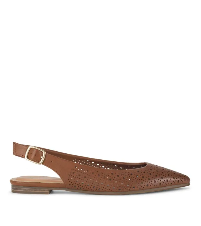Women Baretraps Flats and Loafers Riva Slingback Flat Dark Beechnut Women Baretraps Flats and Loafers Riva Slingback Flat Dark Beechnut