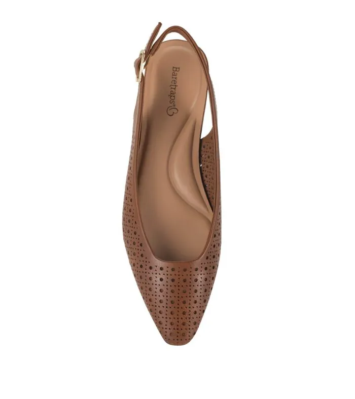 Women Baretraps Flats and Loafers Riva Slingback Flat Dark Beechnut Women Baretraps Flats and Loafers Riva Slingback Flat Dark Beechnut
