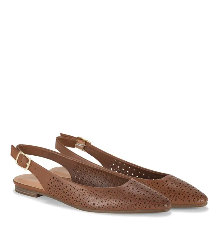Women Baretraps Flats and Loafers Riva Slingback Flat Dark Beechnut Women Baretraps Flats and Loafers Riva Slingback Flat Dark Beechnut