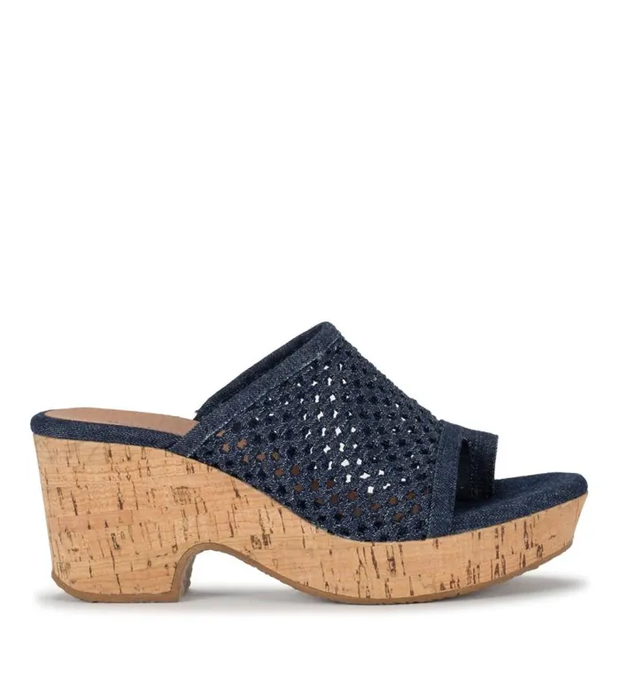Women Baretraps Slides and Slip On Sandals Bethie Wedge Sandal Dark Denim Women Baretraps Slides and Slip On Sandals Bethie Wedge Sandal Dark Denim