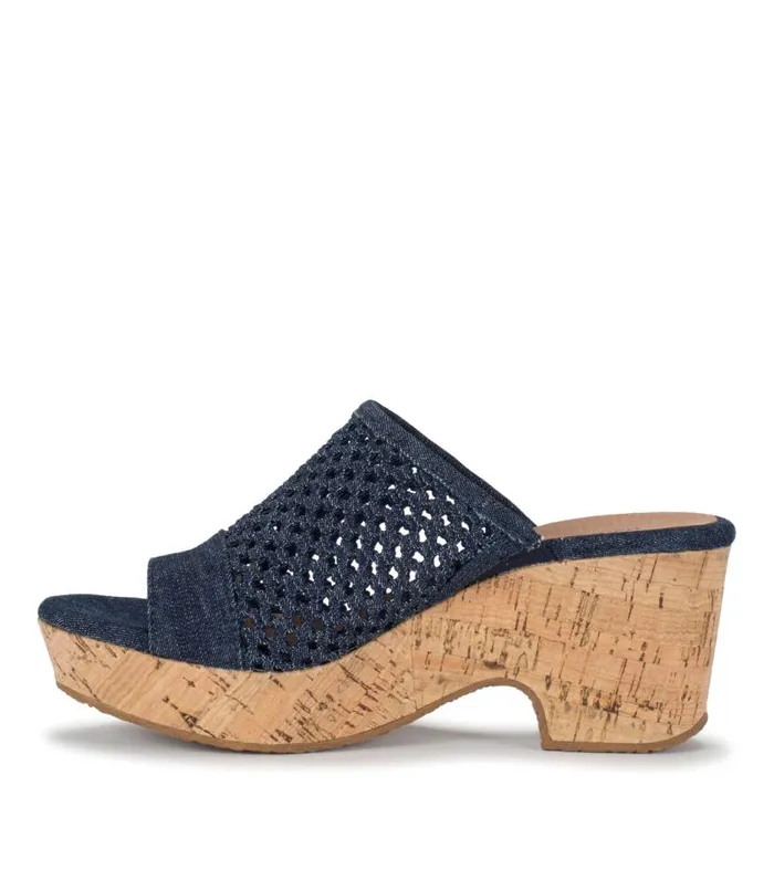 Women Baretraps Slides and Slip On Sandals Bethie Wedge Sandal Dark Denim Women Baretraps Slides and Slip On Sandals Bethie Wedge Sandal Dark Denim