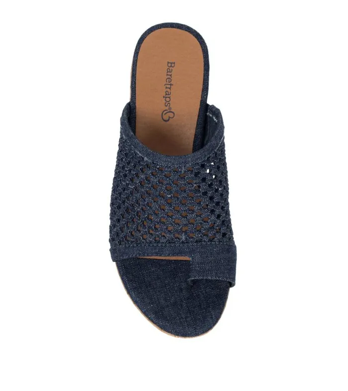 Women Baretraps Slides and Slip On Sandals Bethie Wedge Sandal Dark Denim Women Baretraps Slides and Slip On Sandals Bethie Wedge Sandal Dark Denim