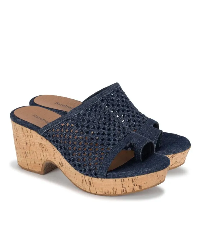 Women Baretraps Slides and Slip On Sandals Bethie Wedge Sandal Dark Denim Women Baretraps Slides and Slip On Sandals Bethie Wedge Sandal Dark Denim