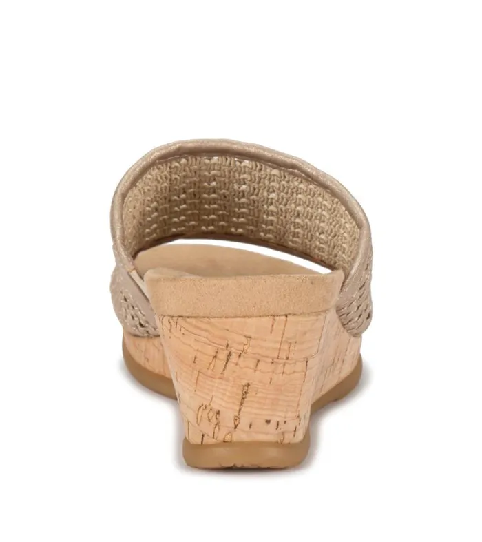 Women Baretraps Slides and Slip On Sandals Flossey Wedge Slide Sandal Soft Gold Women Baretraps Slides and Slip On Sandals Flossey Wedge Slide Sandal Soft Gold