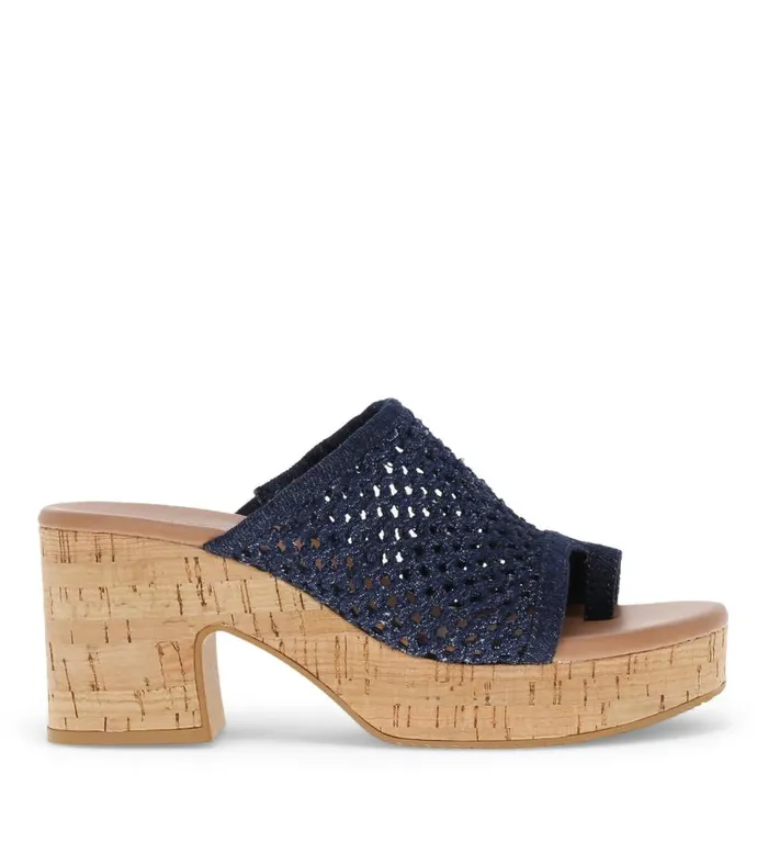 Women Baretraps Slides and Slip On Sandals Michaela Block Heel Sandal Dark Denim Women Baretraps Slides and Slip On Sandals Michaela Block Heel Sandal Dark Denim