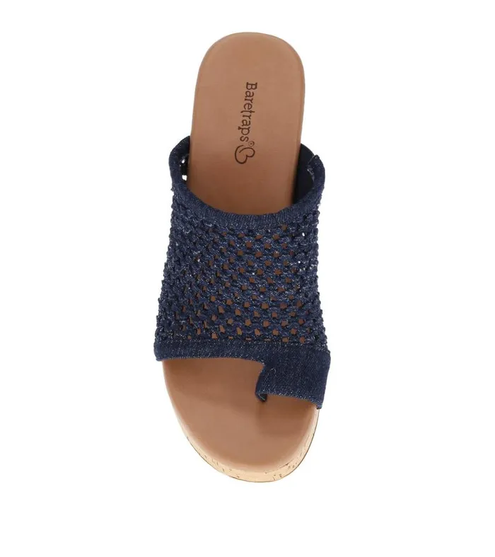 Women Baretraps Slides and Slip On Sandals Michaela Block Heel Sandal Dark Denim Women Baretraps Slides and Slip On Sandals Michaela Block Heel Sandal Dark Denim
