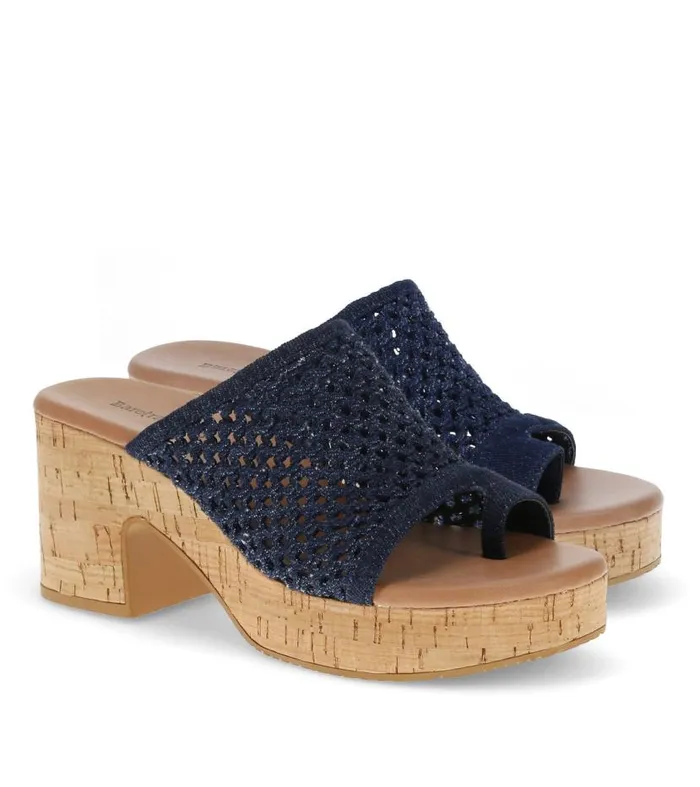 Women Baretraps Slides and Slip On Sandals Michaela Block Heel Sandal Dark Denim Women Baretraps Slides and Slip On Sandals Michaela Block Heel Sandal Dark Denim