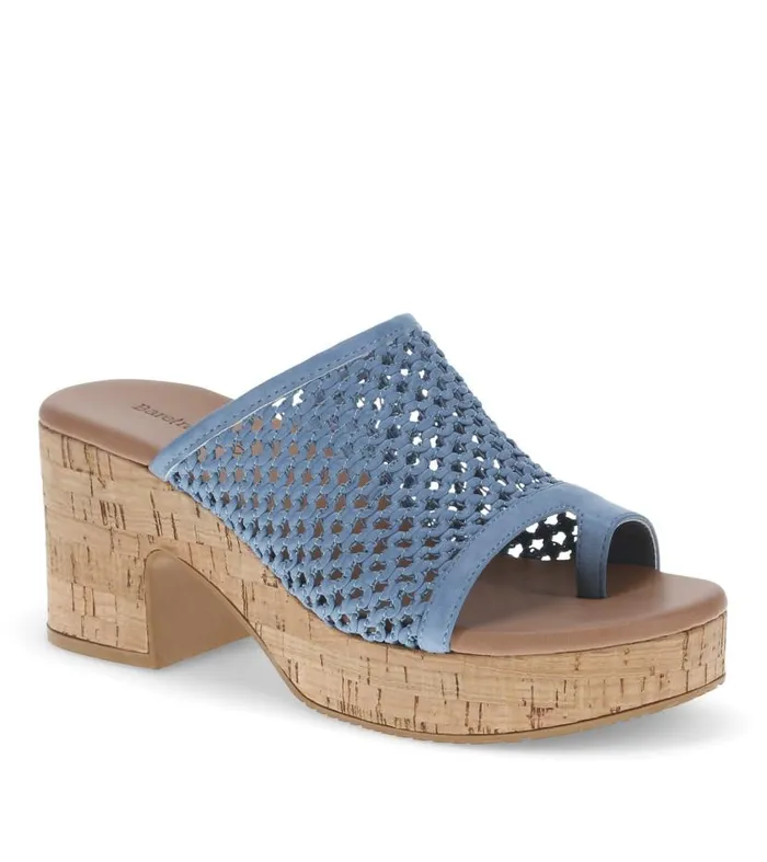 Women Baretraps Slides and Slip On Sandals Michaela Block Heel Sandal Island Blue Women Baretraps Slides and Slip On Sandals Michaela Block Heel Sandal Island Blue