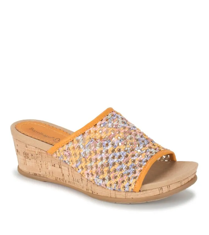 Women Baretraps Wedge Sandals Flossey Wedge Slide Sandal Sun Multi Floral