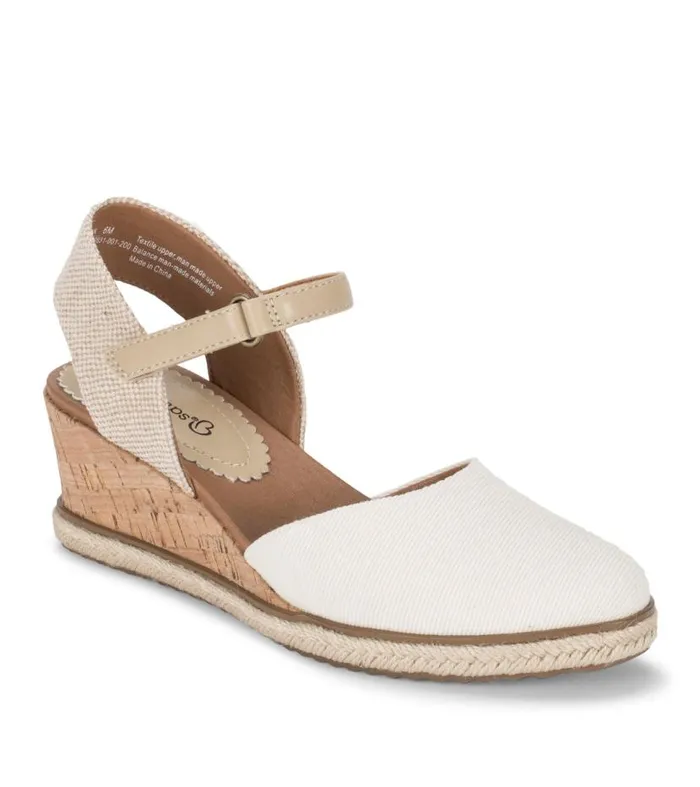 Women Baretraps Wedge Sandals Ocean Closed Toe Wedge Sandal Cream