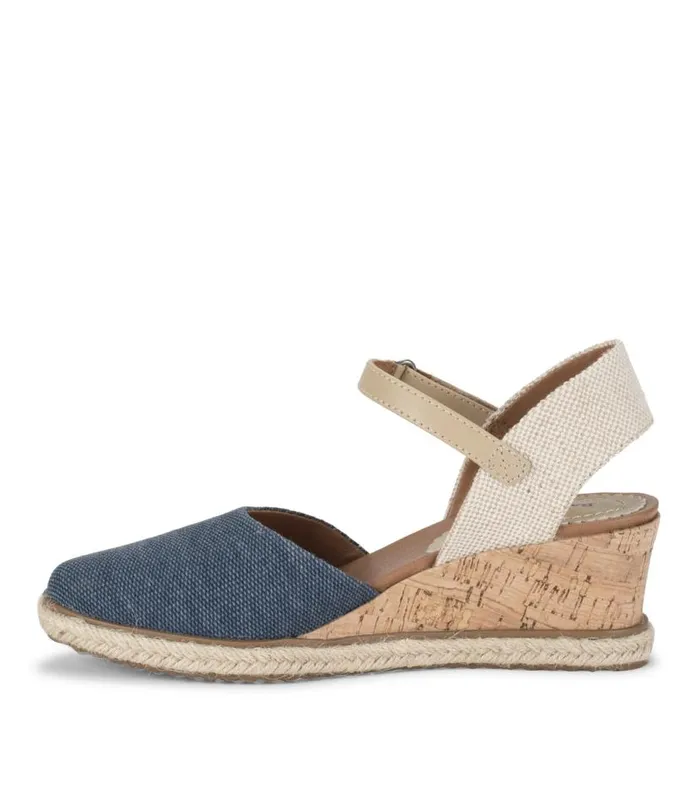 Women Baretraps Wedge Sandals Ocean Closed Toe Wedge Sandal Navy Blue Canvas Women Baretraps Wedge Sandals Ocean Closed Toe Wedge Sandal Navy Blue Canvas