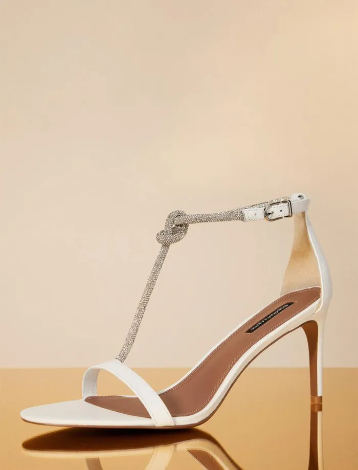 Women BCBG Shoes Trinnia Sandal Heel White