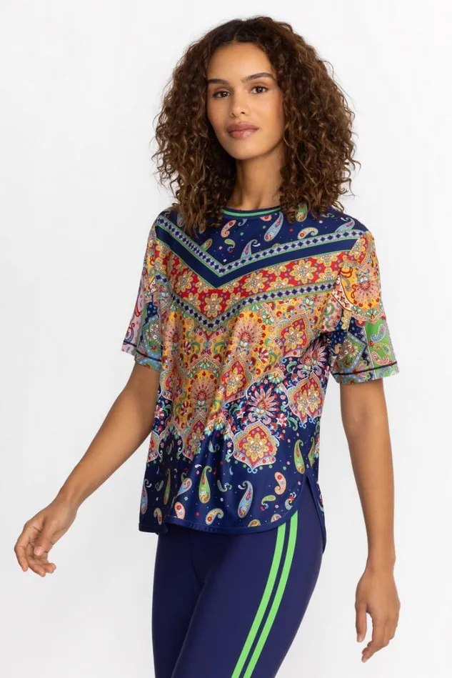 Women Bee Active Short Sleeve Oversize Crop Tee Breamar Night Johnny Was Active Women Bee Active Short Sleeve Oversize Crop Tee Breamar Night Johnny Was Active