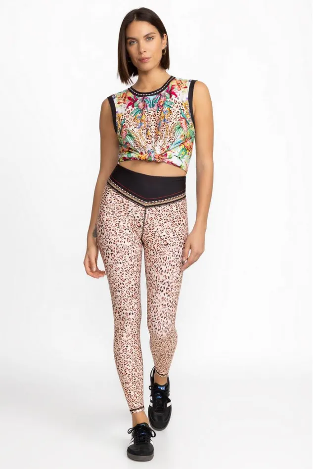Women Bee Active VYoke Legging Miller Tigre Scarf Print Johnny Was Active Women Bee Active VYoke Legging Miller Tigre Scarf Print Johnny Was Active