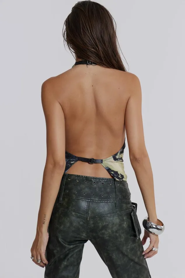 Women Belted Halter Top Jaded London Crop Tops