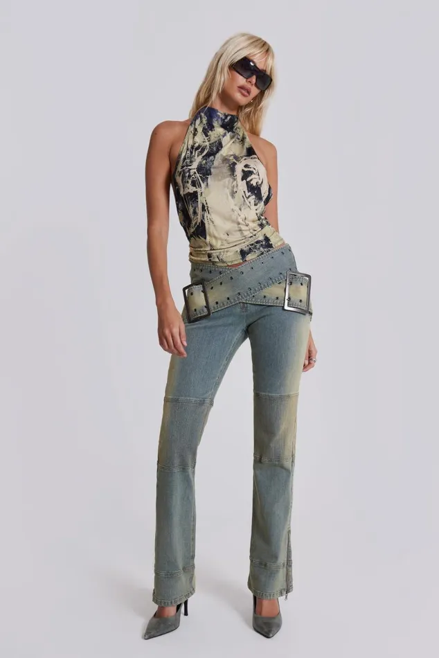 Women Belted Halter Top Jaded London Crop Tops